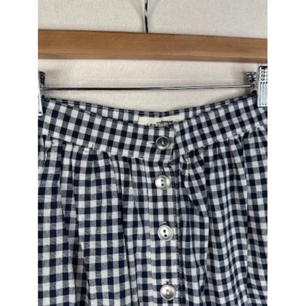 copper key womens blue gingham Button Up Skirt Size Medium - Picture 4 of 7